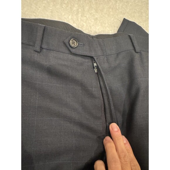 Ralph Lauren Windowpane Suit Blue 46R / 38W x 29L Wool EXCELLENT Condition Navy - Picture 11 of 14